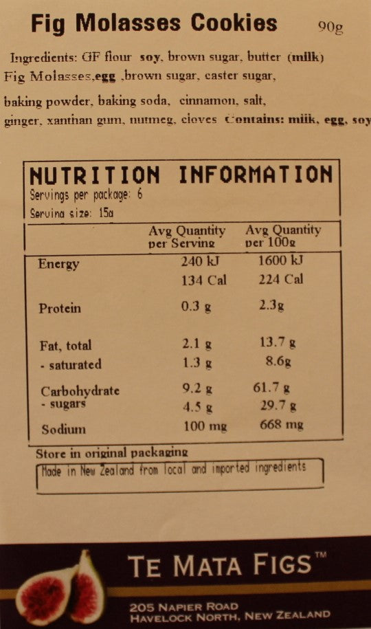 Fig Molasses Nutrition Information