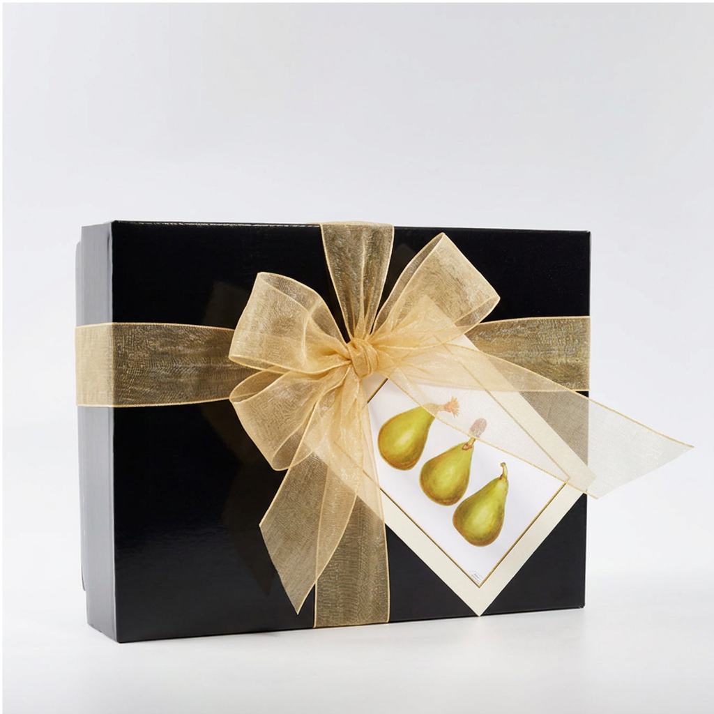 
                  
                    Pamper Me Gift Box with centred gold organza bow
                  
                